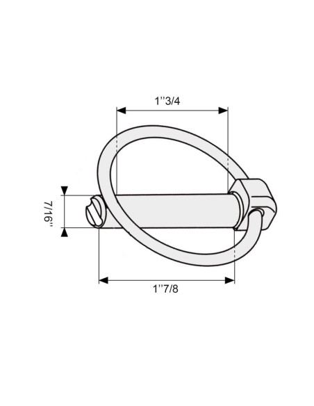 Pasador Pera, Ø pasador11mm x 47mm