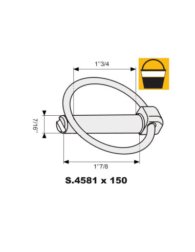 Pasador Pera, Ø pasador11mm x 47mm (150 pzas....