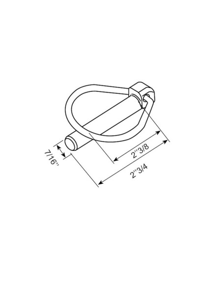 Pasador Pera, Ø pasador11mm x 70mm