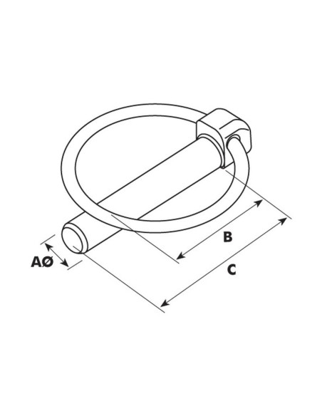 Pasador Pera, Ø pasador11mm x 70mm (4 pzas. Blister)
