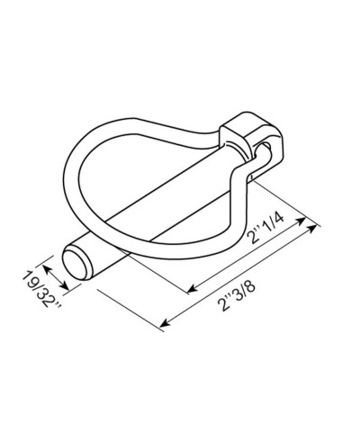Pasador Pera, Ø pasador15mm x 60mm (2 pzas....