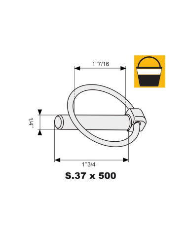 Pasador Pera, Ø pasador6mm x 44mm (500 pzas....