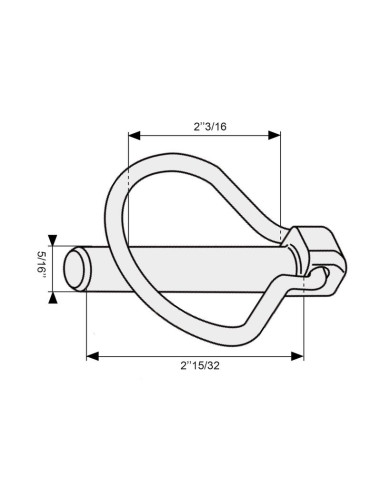 Pasador Pera, Ø pasador8mm x 62mm