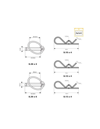 Surtido Pasador Pera & Pasador Beta (20 pzas....