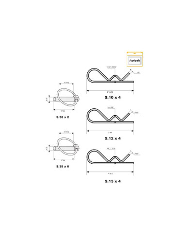 Surtido Pasador Pera & Pasador Beta (20 pzas....