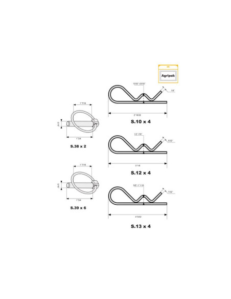 Surtido Pasador Pera & Pasador Beta (20 pzas. Blister)
