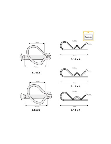 Surtido Pasador Pera & Pasador Beta (20 pzas....