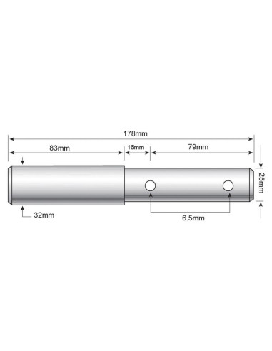 Bulón 25 - 32mm Cat.2/3