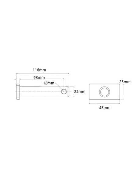 Bulón 25x93mm Cat. 2