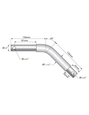 Bulón 28 - 36mm Cat.2/3