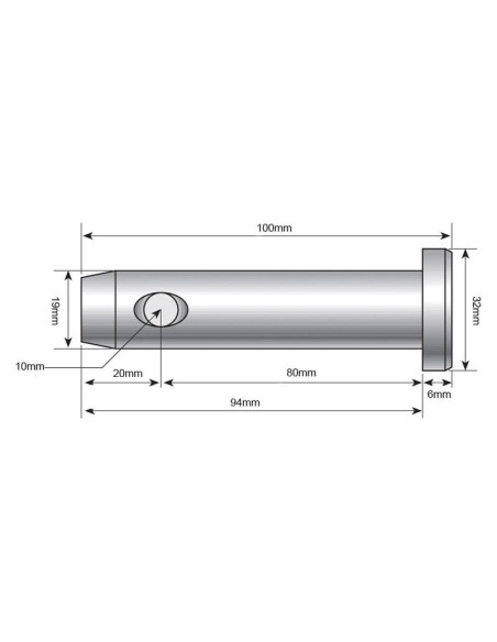 Bulón Cargador 19x80mm Cat.1
