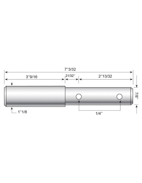 Bulón Doble Brazo Inferior 22 - 28x180mm, Tamaño de rosca Tamaño de rosca 1/2