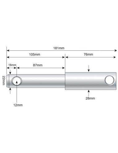 Bulón Para Soldar Brazo Inferior 22 - 28x181mm...