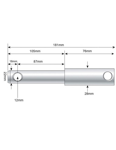 Bulón Para Soldar Brazo Inferior 22 - 28x181mm...