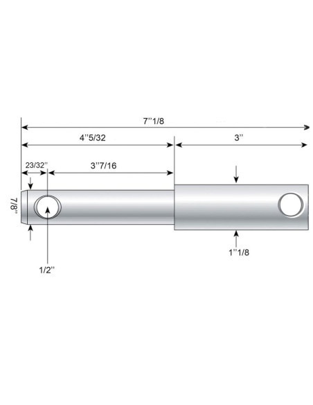 Bulón Para Soldar Brazo Inferior 22 - 28x181mm Cat. 1/2