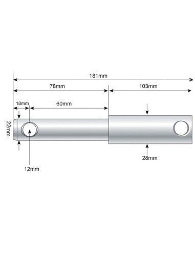 Bulón Para Soldar Brazo Inferior 22 - 28x181mm...