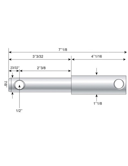 Bulón Para Soldar Brazo Inferior 22 - 28x181mm Cat. 1/2