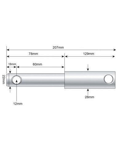 Bulón Para Soldar Brazo Inferior 22 - 28x207mm...
