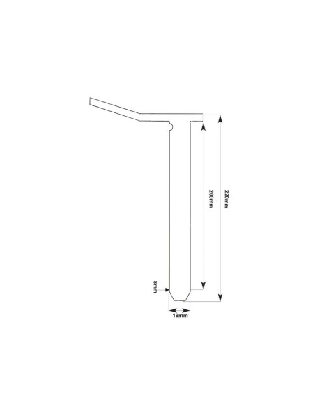 Pasador Oscilante Barra Porta Aperos 19x200mm