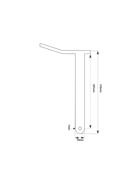 Pasador Oscilante Barra Porta Aperos 19x297mm