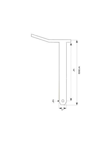 Pasador Oscilante Barra Porta Aperos 25x355mm