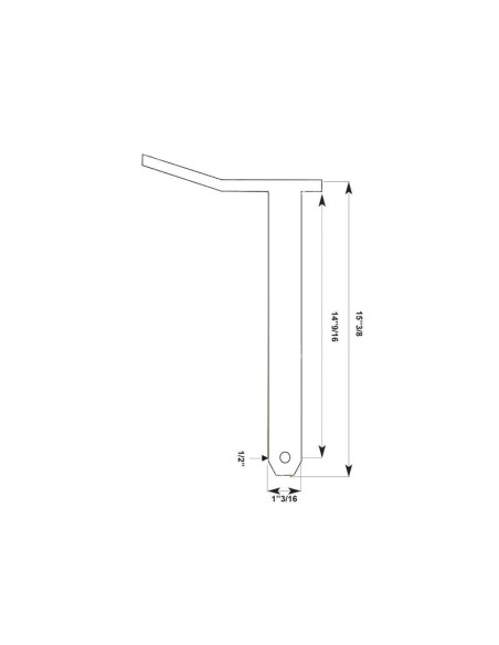 Pasador Oscilante Barra Porta Aperos 30x370mm