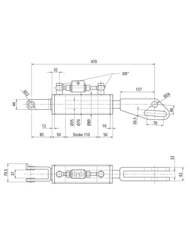 Caja Niveladora Hidráulica (Se suministra con:...
