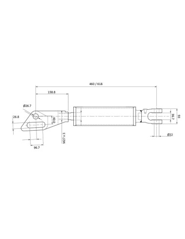 Conjunto Caja Niveladora - Horquilla Agujero Ø...