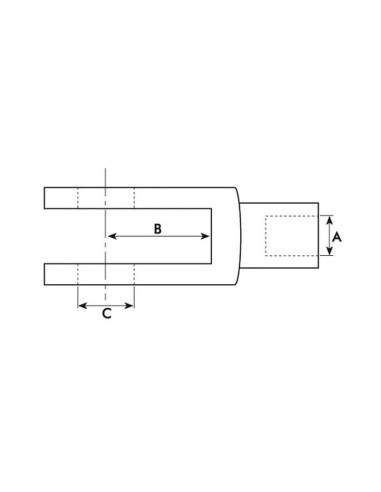métrica Terminal Clevis Con Pasador M4.0 (71751)