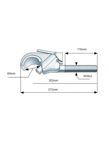 Enganche Forjado Tercer Punto - Cat. 3, Tamaño...