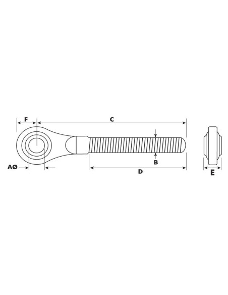 Rótula Forjada Tercer Punto - 1 1/4'' UNC - Cat.2