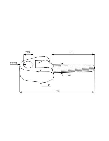 Top Link Knuckle Thread - Cat.3 - Tamaño de rosca: M36x3 - Dcho.