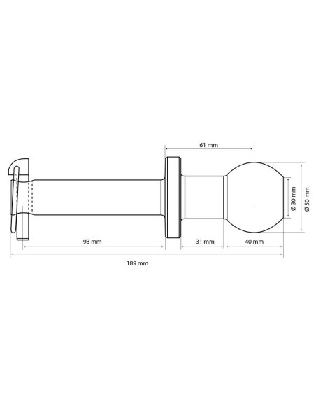 Pasador Enganche Rotula, (Largo)