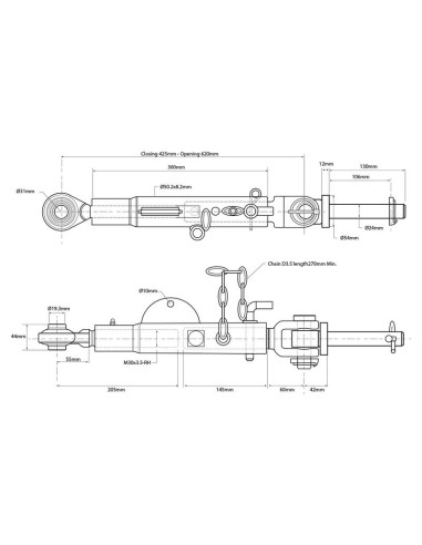 Barra Estabilizadora - Tamaño de la bola 19mm -...