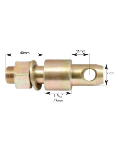 Bulón estabilizador 22x98mm, Tamaño de rosca...