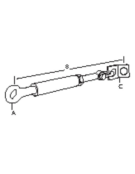 Estabilizadora - Tamaño de la bola Ø pasador Mín. Longitud: 356mm - 3/4