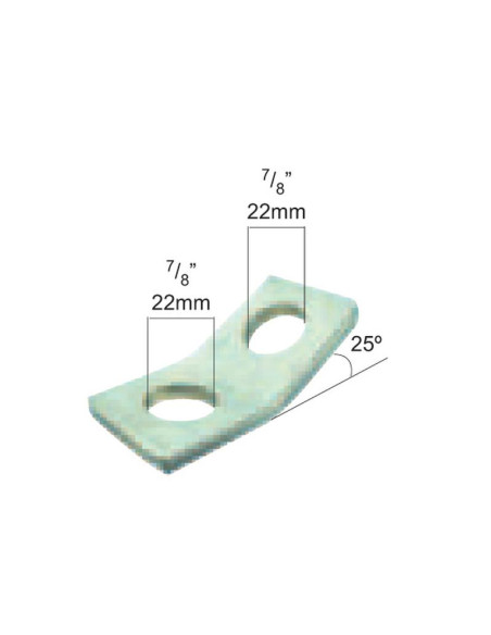Placa conjunto tensor estabilizador - Ø orificio22mm