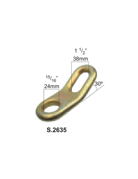 Placa conjunto tensor estabilizador - Ø orificio23 & 18x38mm