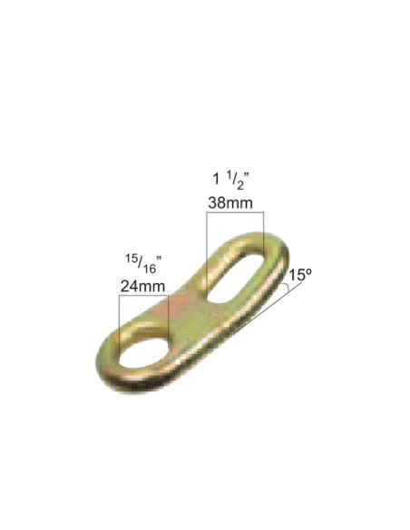Placa conjunto tensor estabilizador - Ø orificio23 & 18x38mm