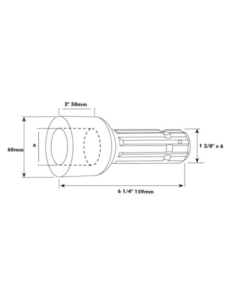 Adaptador Bomba Toma de Fuerza - Ø orificio25mm x Chaveta macho 1 3/8'' - 6.