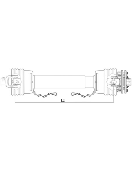 Transmisión Toma de Fuerza - Longitud (Lz): 1010mm, 1 3/8'' x 6 Estrías Enganche Rápido hasta 6 estrias disco de friccion