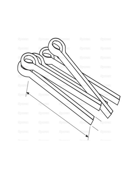 Pasadores Aleta, Ø2.5 x 20mm