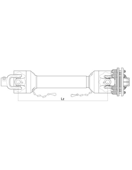 Transmisión Toma de Fuerza - Longitud (Lz): 860mm, 1 3/8'' x 6 Estrías Enganche Rápido hasta 6 estrias disco de friccion