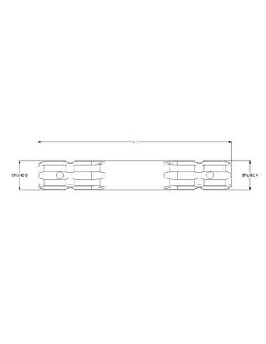 Eje Estriado Toma de Fuerza - Ambos Extremos -...