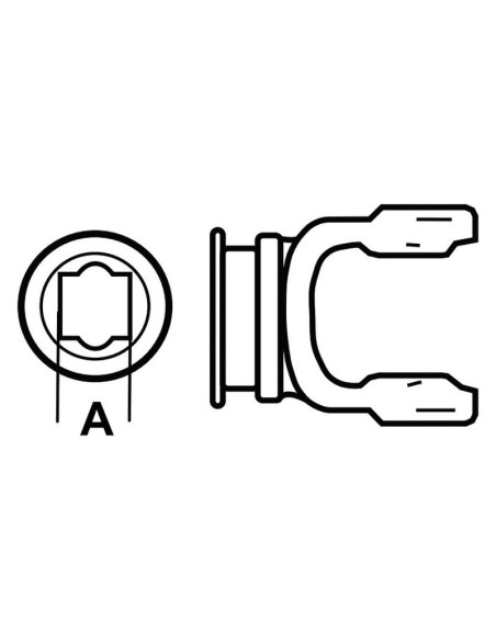 Horquilla Tubo Toma de Fuerza (Tamaño U/J: 1 17/32″ x 4 5/16″) Perfil: Cuadrado, Tamaño: 1 5/16″, Ref.