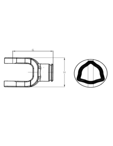 Horquilla Tubo Toma de Fuerza (Tamaño U/J: 27 x...