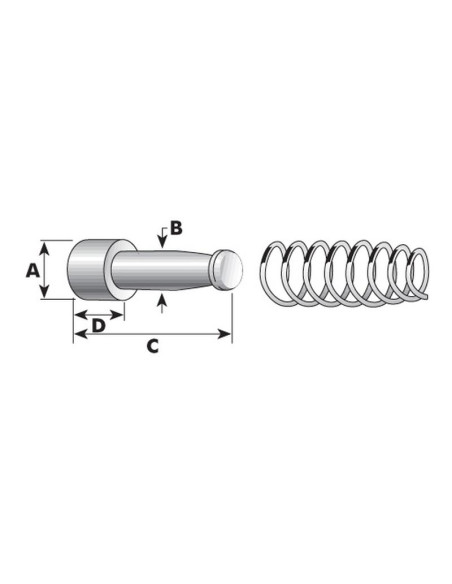Juego de pasadores de horquilla TDF - Ø pasador:13.9mm