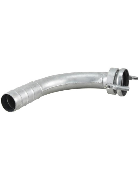 Acoplamiento 90° con extremo manguera - Hembra 4'' (108mm) x4'' (102mm) (galvanizado)