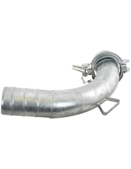 Acoplamiento 90° con extremo manguera - Macho 5'' (133mm) x5'' (125mm) (galvanizado)