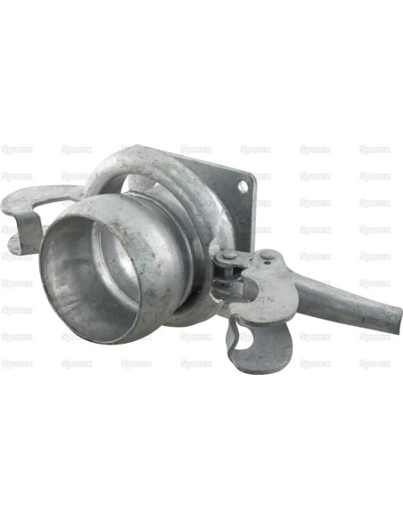 Acoplamiento con brida cuadrada - Corto - Macho 5'' (133mm) x (125mm) (galvanizado)